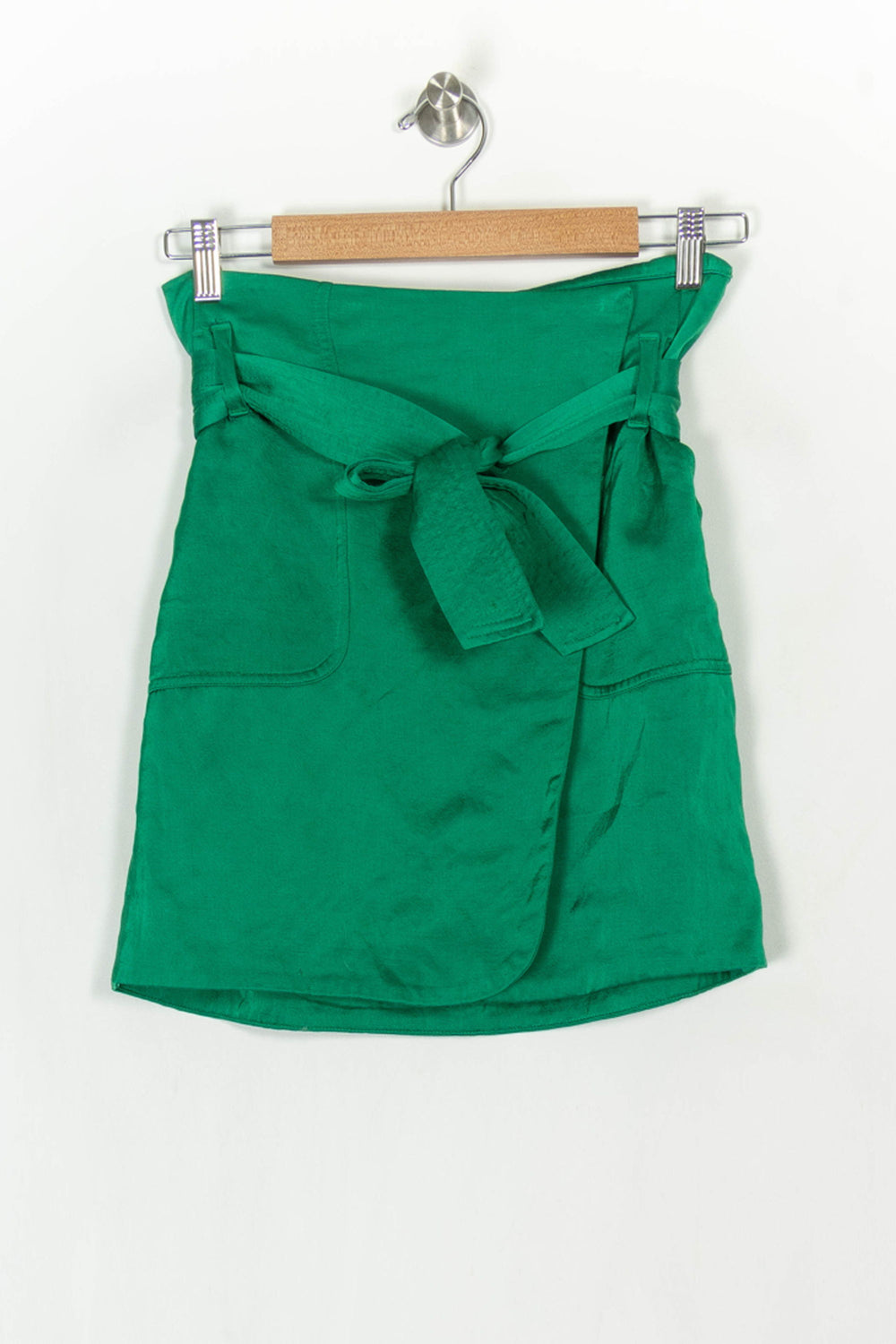 Jupe Portefeuille Verte - Taille S/36 de la marque Sézane | PARAD122493 - Vendu par Paradigme - Image 2