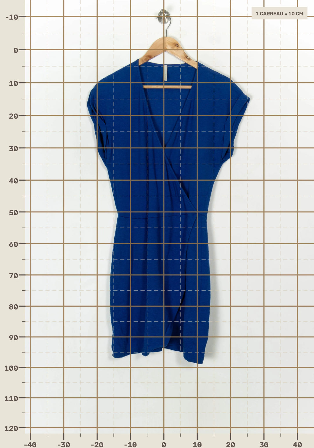 Robe Portefeuille Bleue - Taille M/38 de la marque I.Code | PARAD122495 - Vendu par Paradigme - Image 4