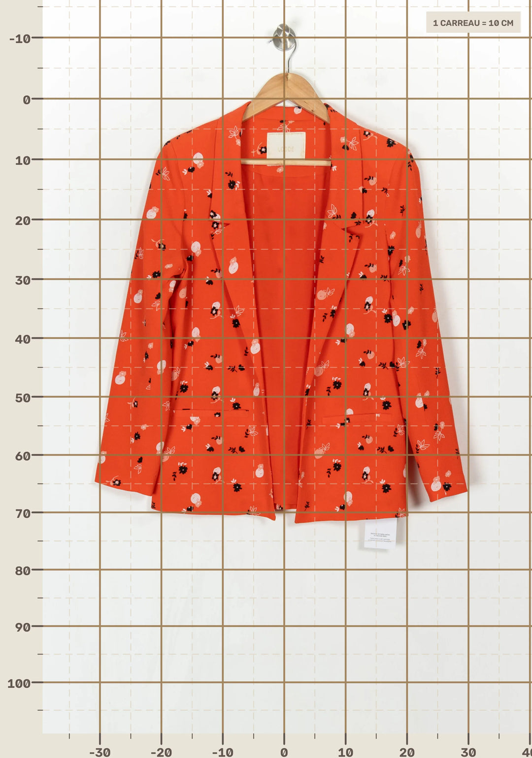 Blazer Orange et Noir - Taille M/38 de la marque I.Code | PARAD122496 - Vendu par Paradigme - Image 4