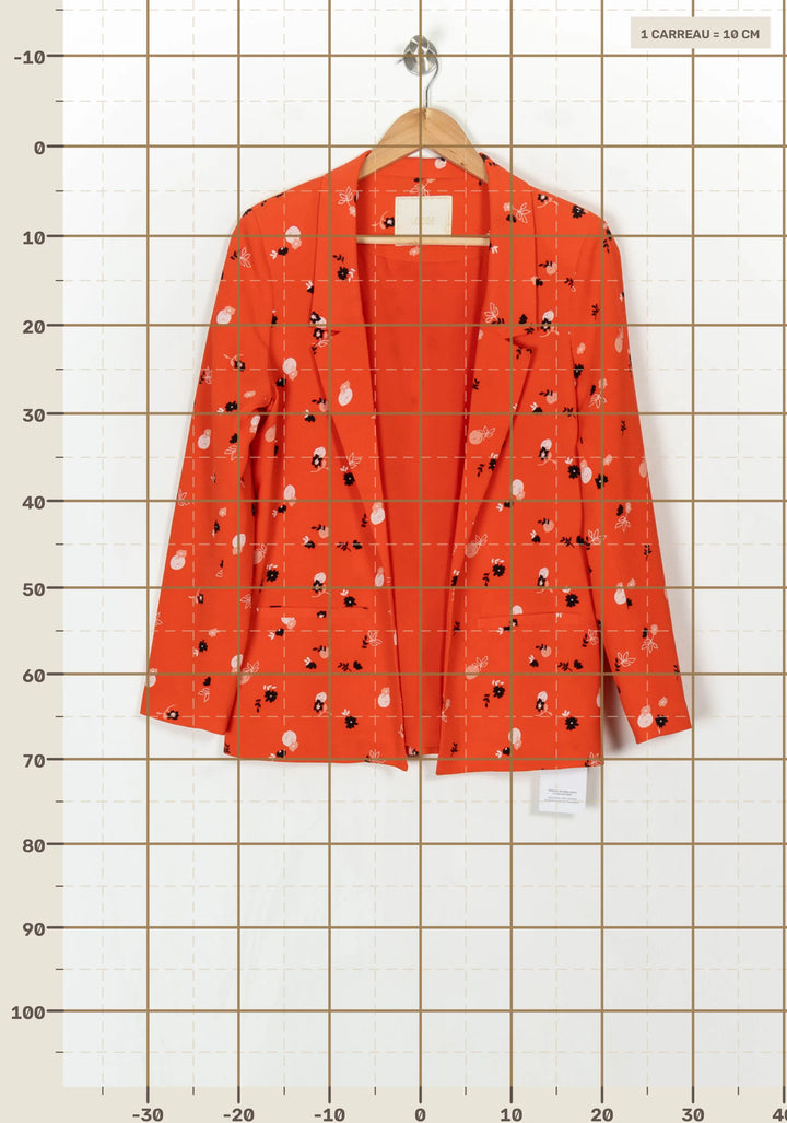 Blazer Orange et Noir - Taille M/38 de la marque I.Code | PARAD122496 - Vendu par Paradigme - Image 4