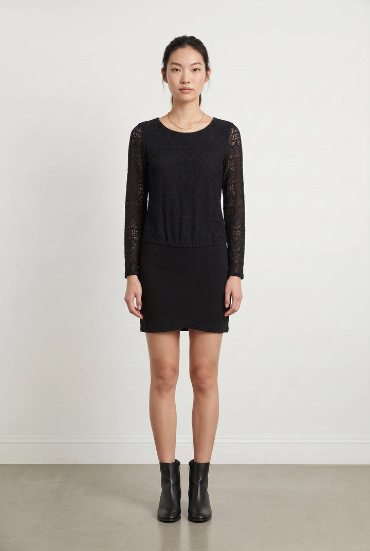 Robe Dentelle Noire - Taille S/36 de la marque Sézane | PARAD122500 - Vendu par Paradigme - Image 1