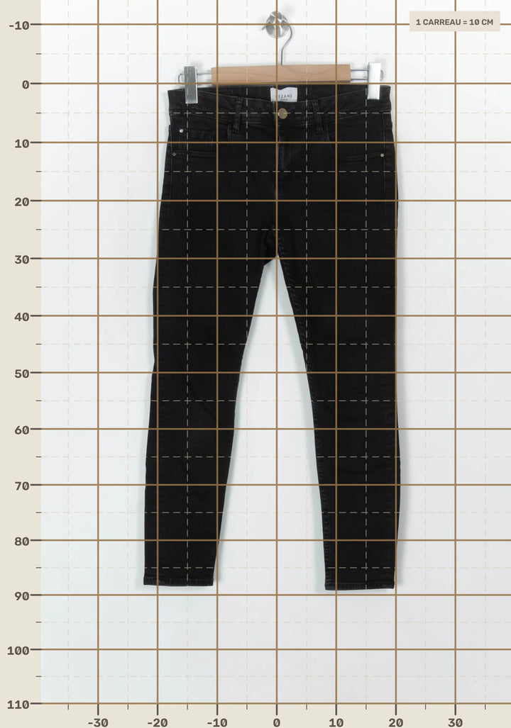 Jean Skinny Noir - Taille M/38 de la marque Sézane | PARAD122503 - Vendu par Paradigme - Image 4