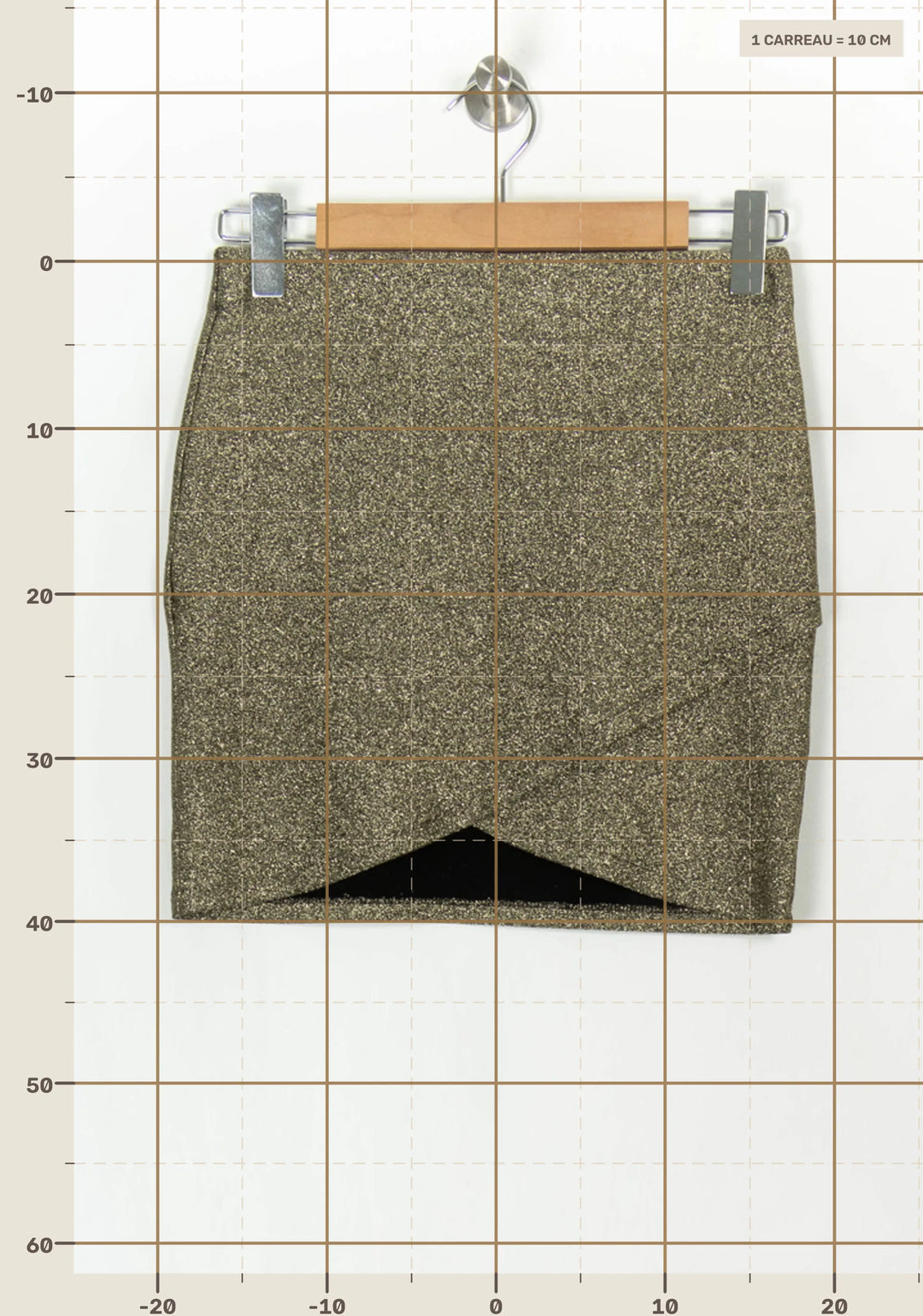 Jupe Portefeuille Dorée - Taille S/36 de la marque Sézane | PARAD122504 - Vendu par Paradigme - Image 4