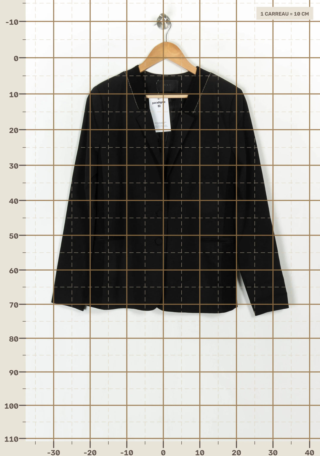 Blazer Noir - Taille L/40 de la marque IKKS | PARAD122506 - Vendu par Paradigme - Image 4