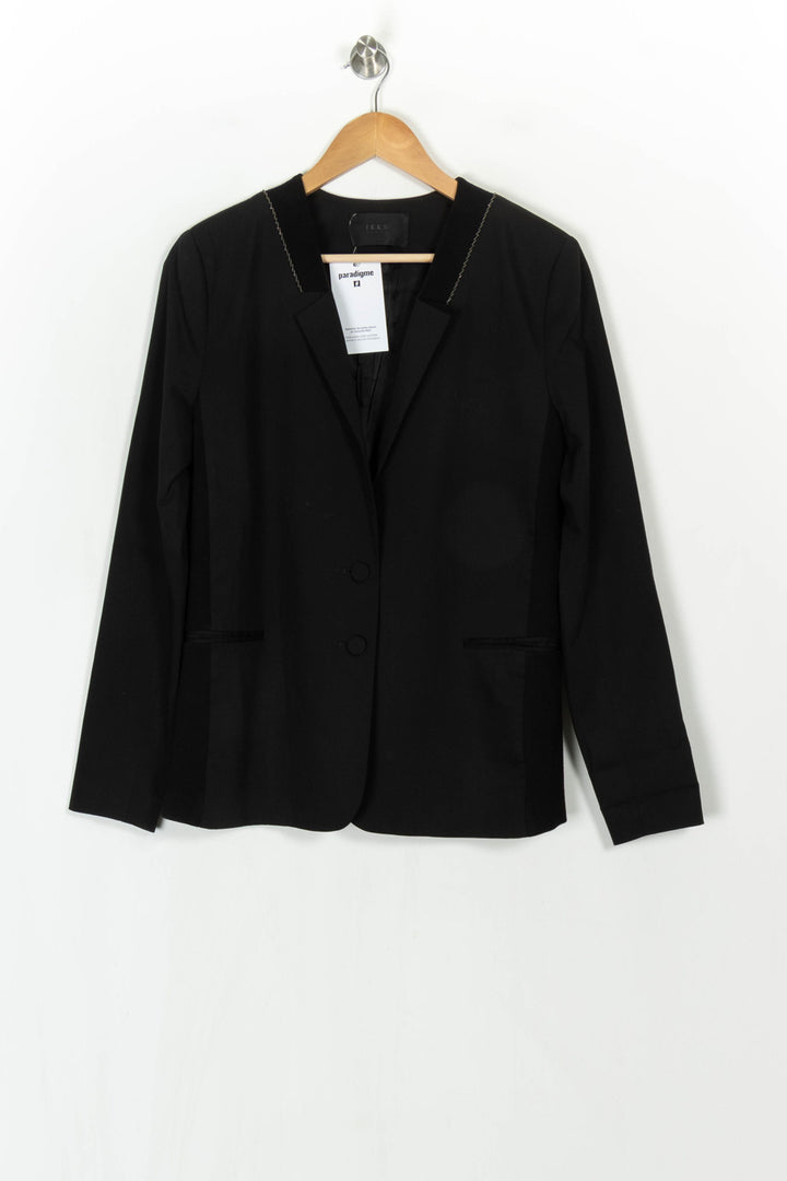 Blazer Noir - Taille L/40 de la marque IKKS | PARAD122506 - Vendu par Paradigme - Image 2