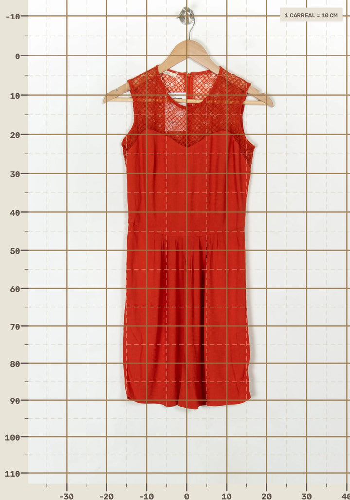 Robe Courte Orange - Taille S/36 de la marque Sessùn | PARAD122507 - Vendu par Paradigme - Image 4