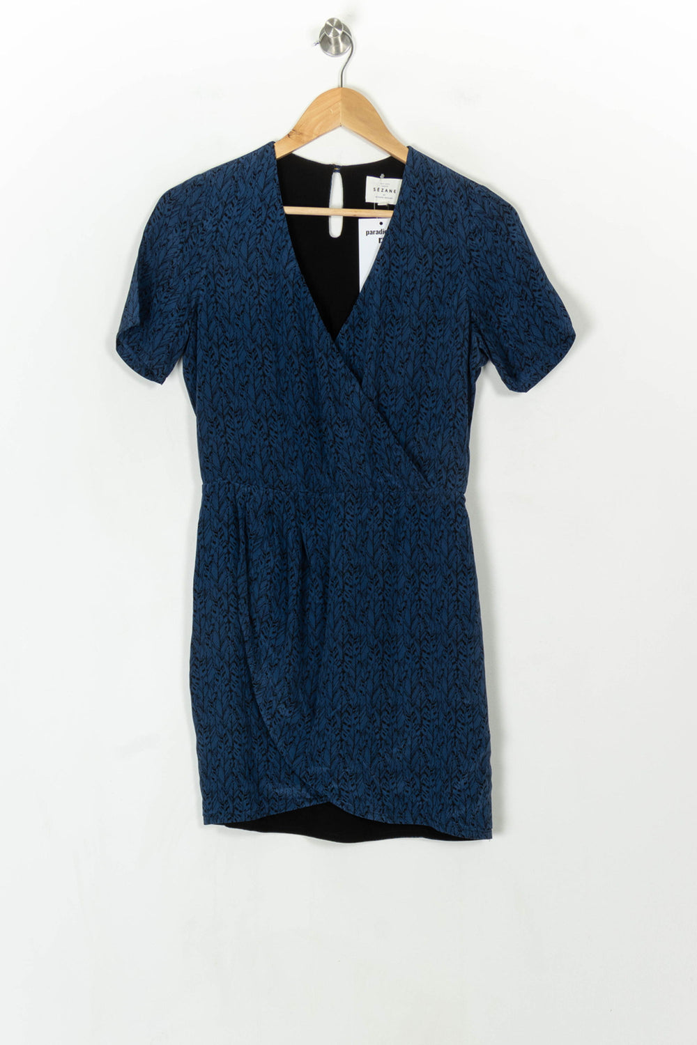 Robe portefeuille bleue - Taille S/36 de la marque Sézane | PARAD122508 - Vendu par Paradigme - Image 2