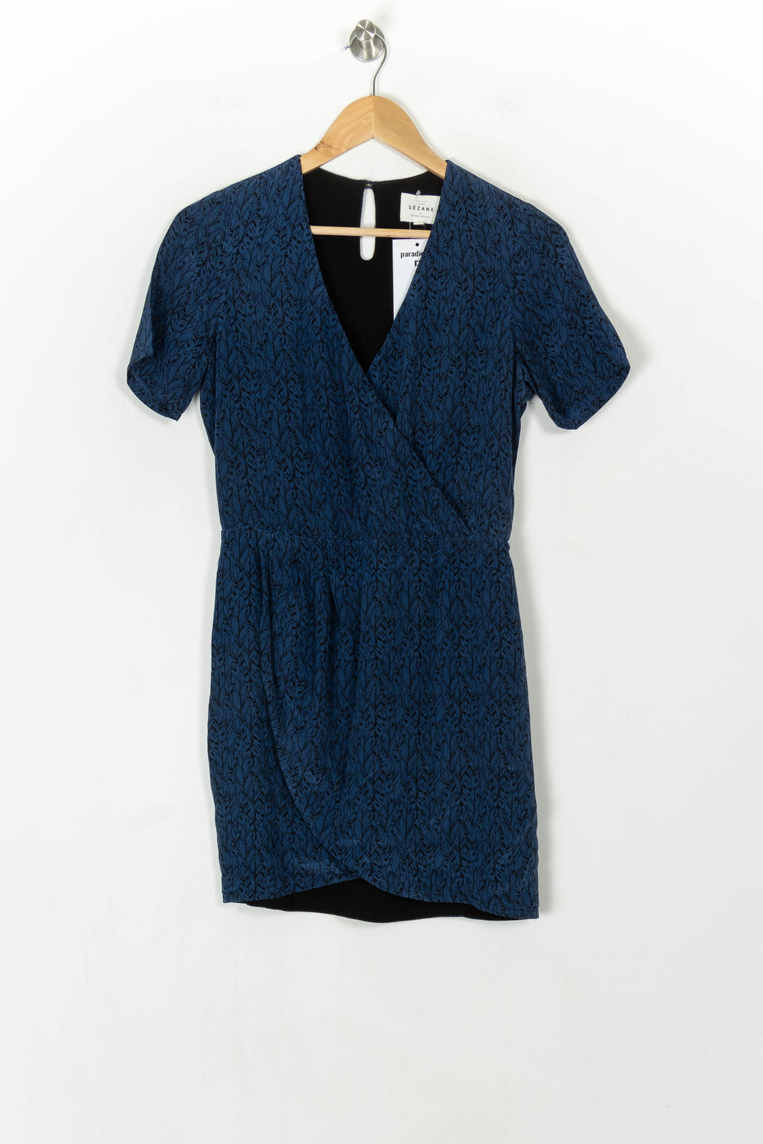 Robe portefeuille bleue - Taille S/36 de la marque Sézane | PARAD122508 - Vendu par Paradigme - Image 2