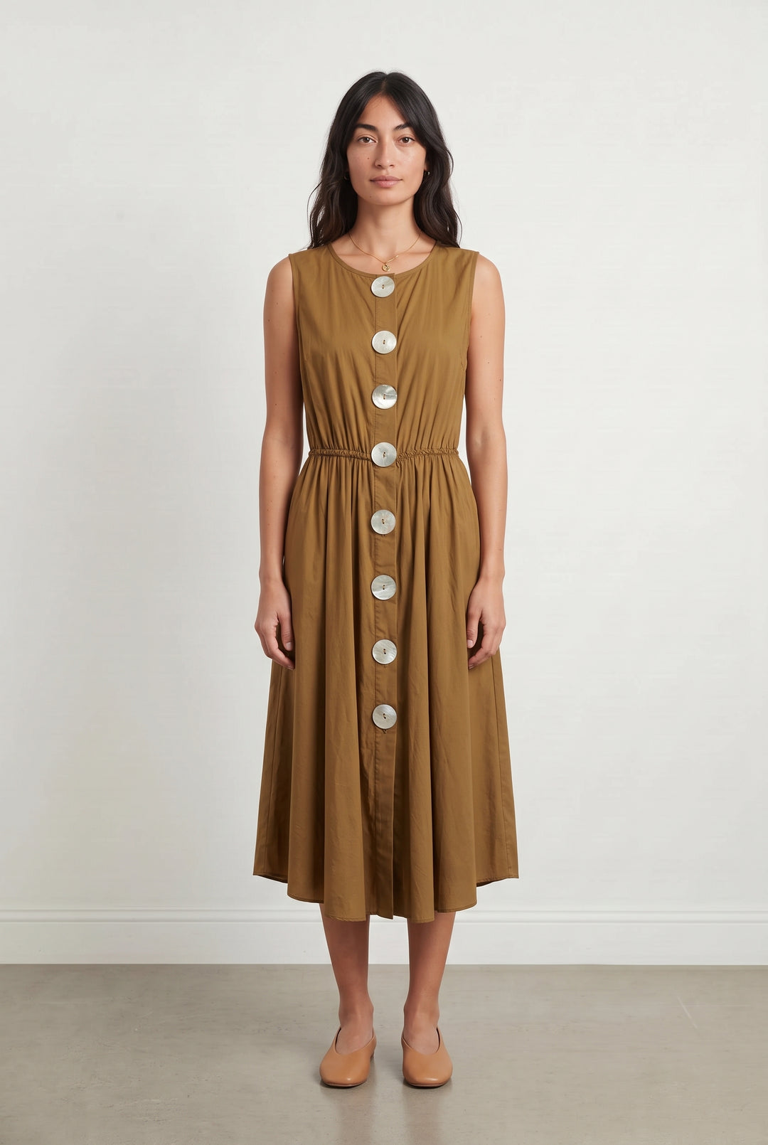 Robe Sans Manches Beige - Taille S/36 de la marque La Fée Maraboutée | PARAD122514 - Vendu par Paradigme - Image 1