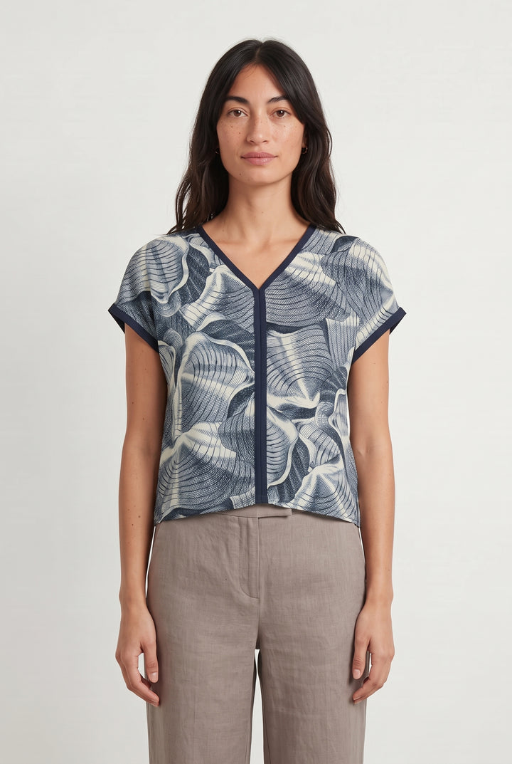 Blouse Bleu et Blanc - Taille XS/34 de la marque La Fée Maraboutée | PARAD122515 - Vendu par Paradigme - Image 1