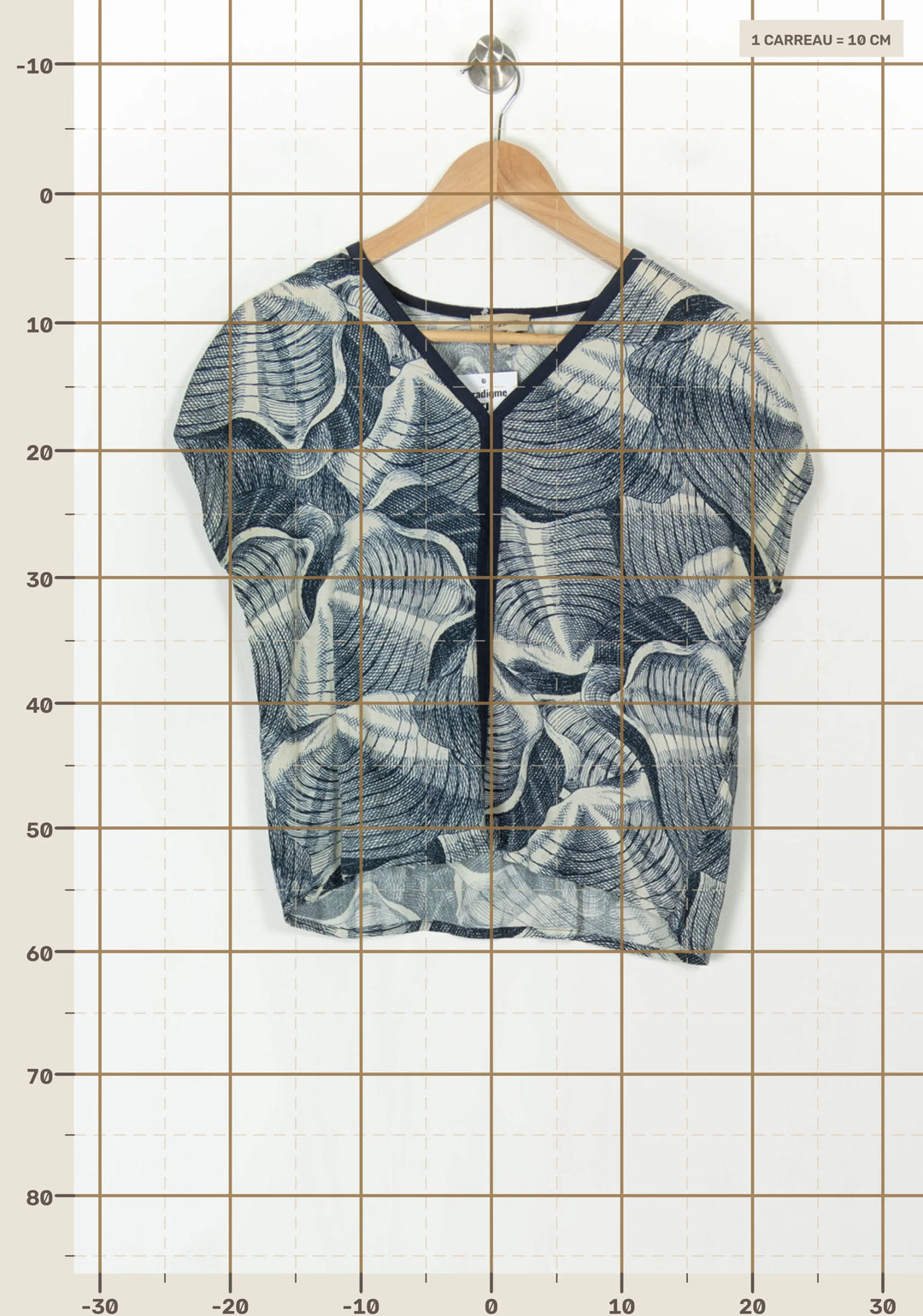 Blouse Bleu et Blanc - Taille XS/34 de la marque La Fée Maraboutée | PARAD122515 - Vendu par Paradigme - Image 4