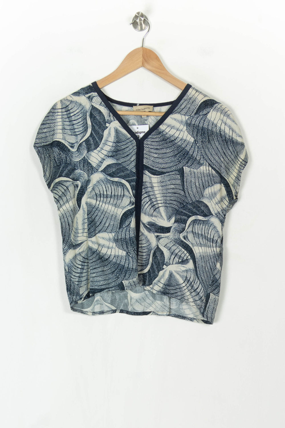 Blouse Bleu et Blanc - Taille XS/34 de la marque La Fée Maraboutée | PARAD122515 - Vendu par Paradigme - Image 2