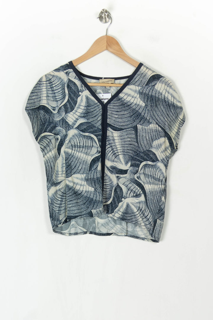 Blouse Bleu et Blanc - Taille XS/34 de la marque La Fée Maraboutée | PARAD122515 - Vendu par Paradigme - Image 2