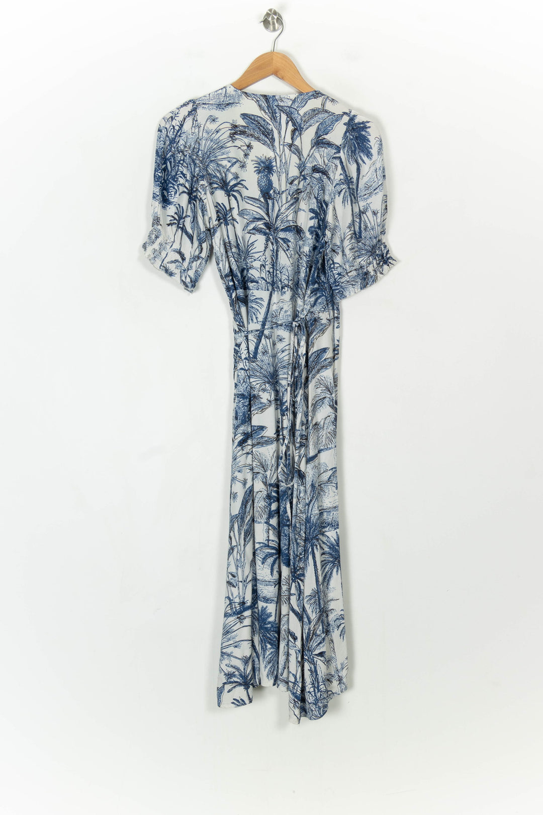 Robe Imprimée Bleue et Blanche - Taille S/36 de la marque La Fée Maraboutée | PARAD122518 - Vendu par Paradigme - Image 5