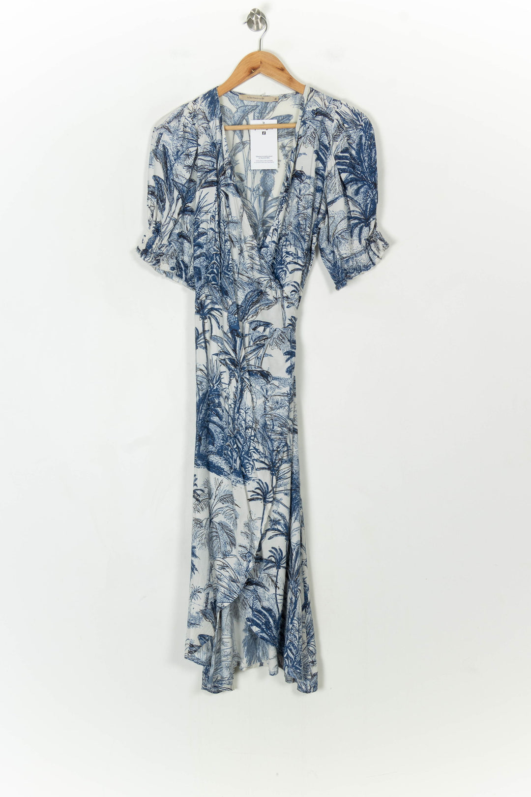 Robe Imprimée Bleue et Blanche - Taille S/36 de la marque La Fée Maraboutée | PARAD122518 - Vendu par Paradigme - Image 2