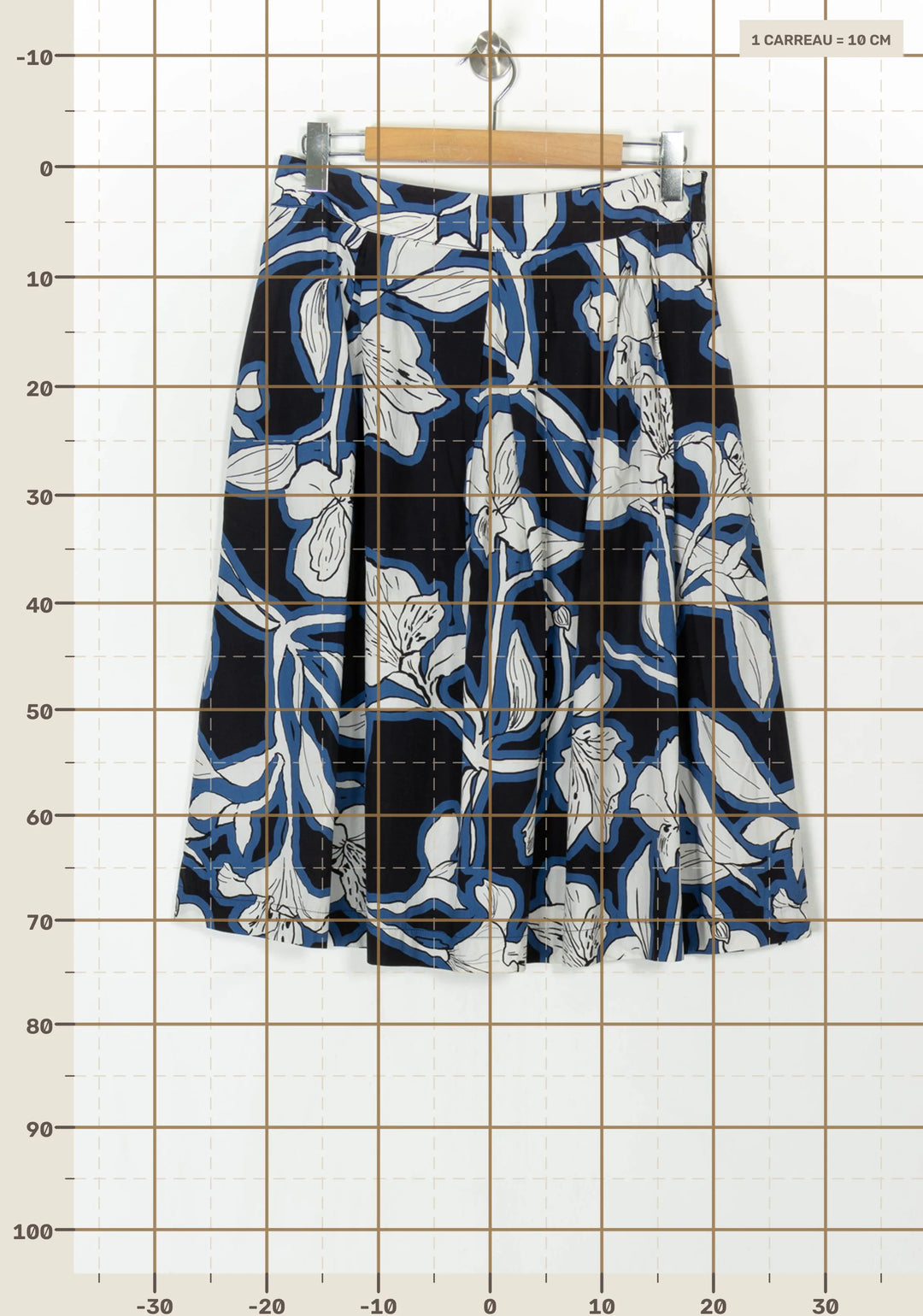 Jupe Plissée Noire et Bleue - Taille XL/42 de la marque La Fée Maraboutée | PARAD122519 - Vendu par Paradigme - Image 4