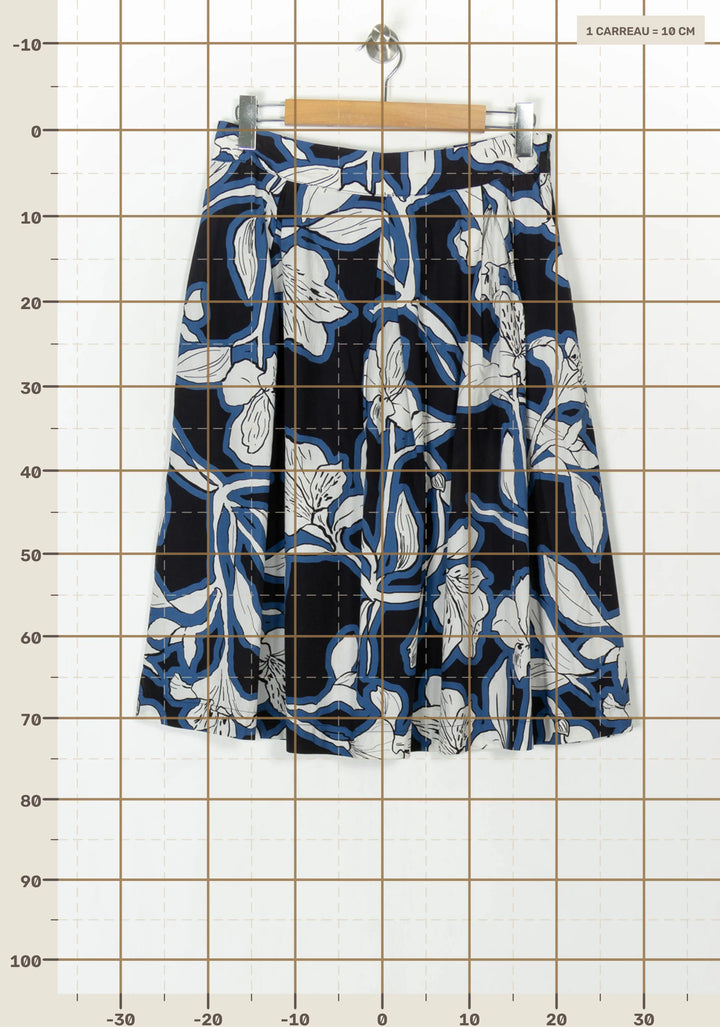 Jupe Plissée Noire et Bleue - Taille XL/42 de la marque La Fée Maraboutée | PARAD122519 - Vendu par Paradigme - Image 4