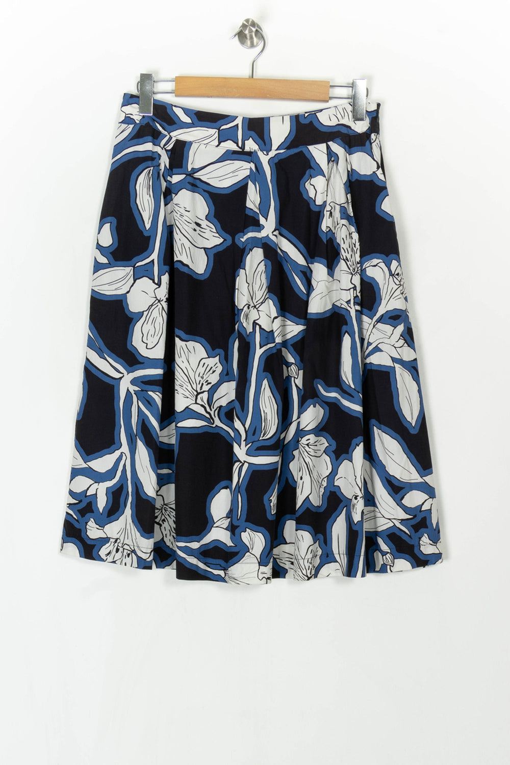 Jupe Plissée Noire et Bleue - Taille XL/42 de la marque La Fée Maraboutée | PARAD122519 - Vendu par Paradigme - Image 2
