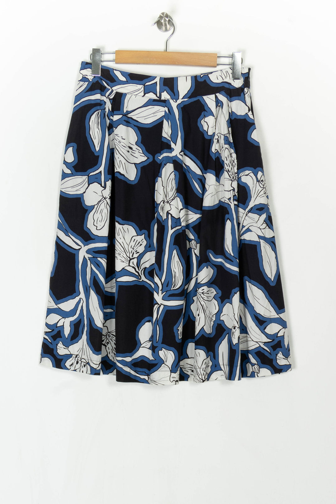 Jupe Plissée Noire et Bleue - Taille XL/42 de la marque La Fée Maraboutée | PARAD122519 - Vendu par Paradigme - Image 2