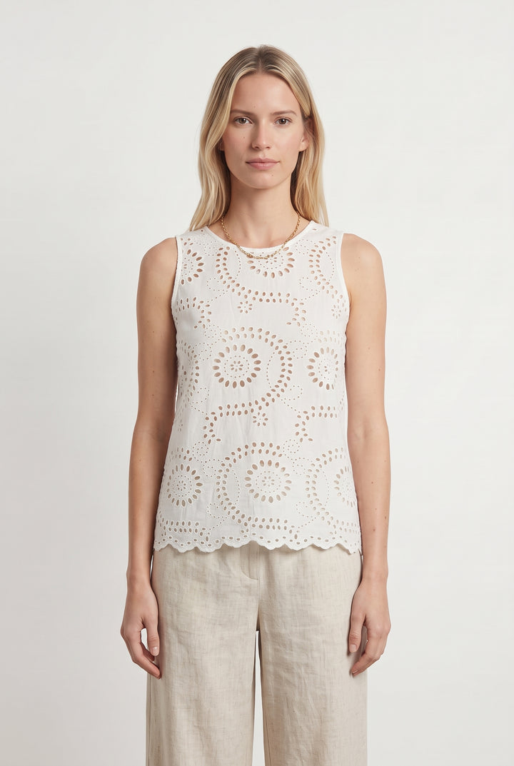 Top Blanc - Taille S/36 de la marque La Fée Maraboutée | PARAD122520 - Vendu par Paradigme - Image 1