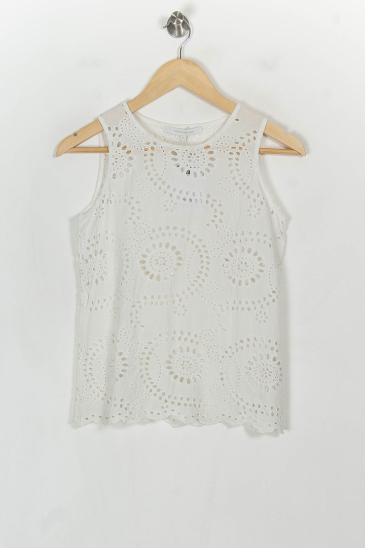 Top Blanc - Taille S/36 de la marque La Fée Maraboutée | PARAD122520 - Vendu par Paradigme - Image 2