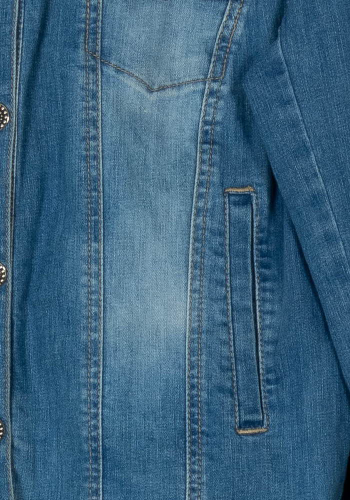 Veste en Jean Bleue - Taille M/38 de la marque Indies | PARAD122527 - Vendu par Paradigme - Image 3
