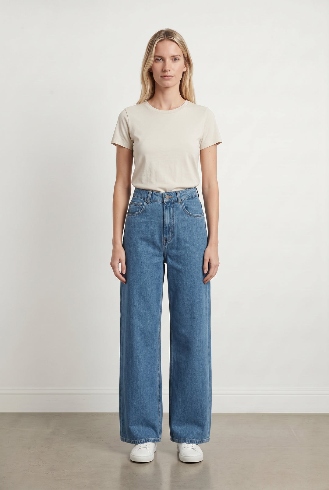 Jean Large Bleu - Taille XS/34 de la marque Vanessa Bruno | PARAD122531 - Vendu par Paradigme - Image 1