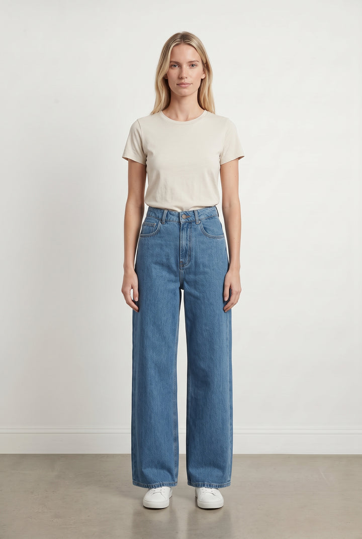 Jean Large Bleu - Taille XS/34 de la marque Vanessa Bruno | PARAD122531 - Vendu par Paradigme - Image 1