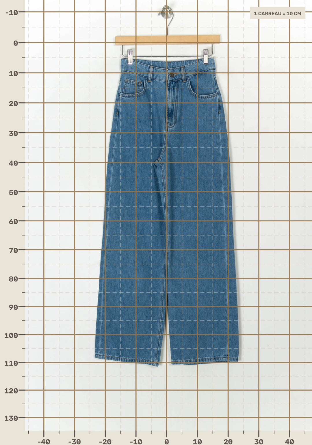 Jean Large Bleu - Taille XS/34 de la marque Vanessa Bruno | PARAD122531 - Vendu par Paradigme - Image 4