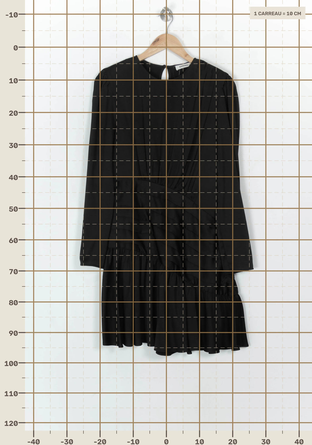 Robe Courte Noire - Taille L/40 de la marque Sandro | PARAD122540 - Vendu par Paradigme - Image 4