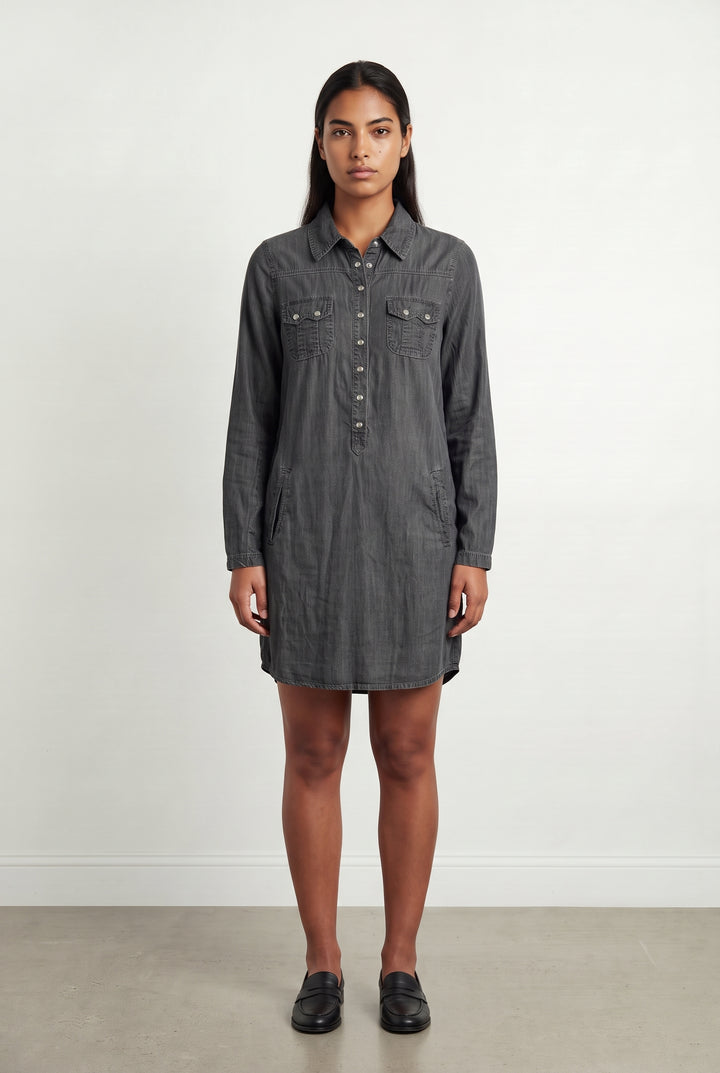 Robe Chemise Grise - Taille L/40 de la marque Sud express | PARAD122543 - Vendu par Paradigme - Image 1