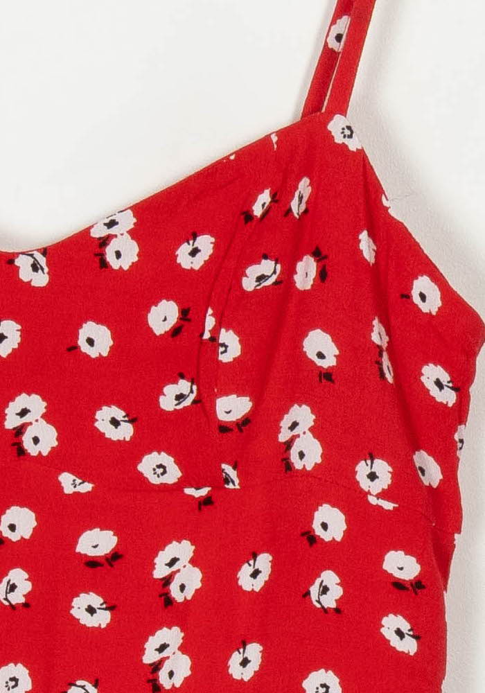 Robe longue rouge et blanche - Taille XL/42 de la marque Kookai | PARAD122544 - Vendu par Paradigme - Image 3