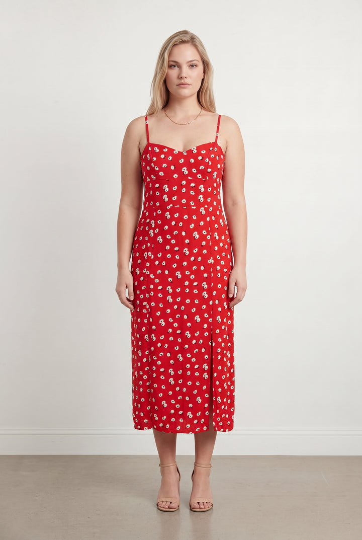 Robe longue rouge et blanche - Taille XL/42 de la marque Kookai | PARAD122544 - Vendu par Paradigme - Image 1