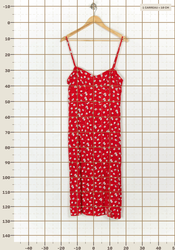 Robe longue rouge et blanche - Taille XL/42 de la marque Kookai | PARAD122544 - Vendu par Paradigme - Image 4