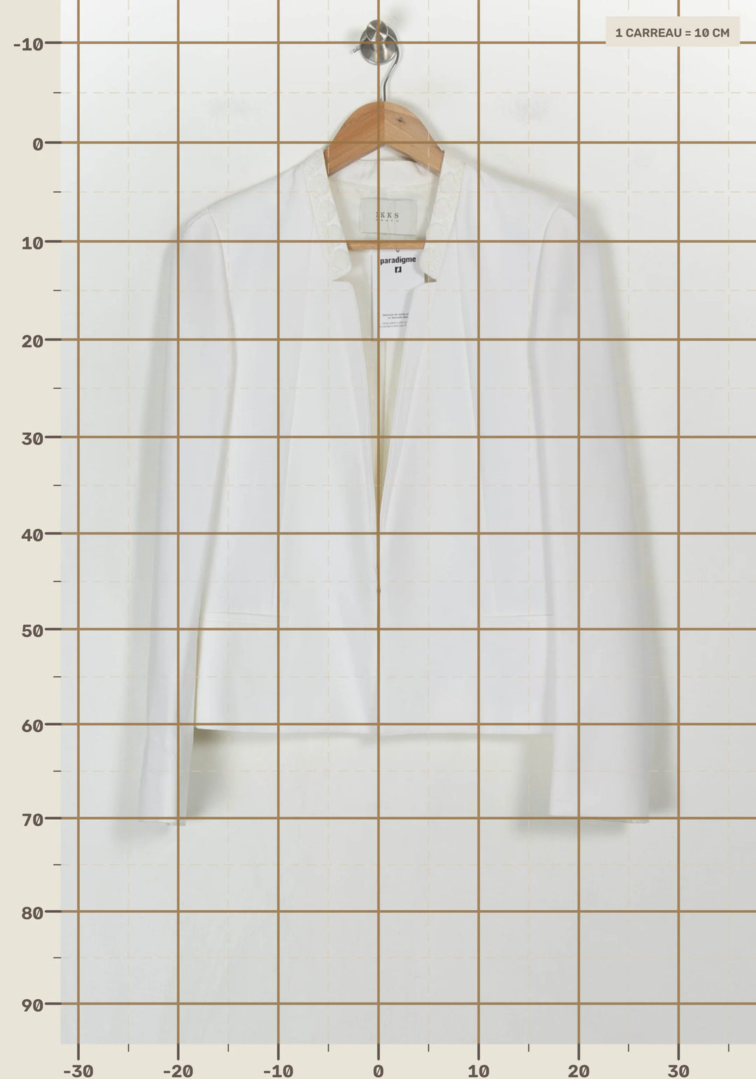 Veste Blanche - Taille M/38 de la marque IKKS | PARAD122546 - Vendu par Paradigme - Image 4