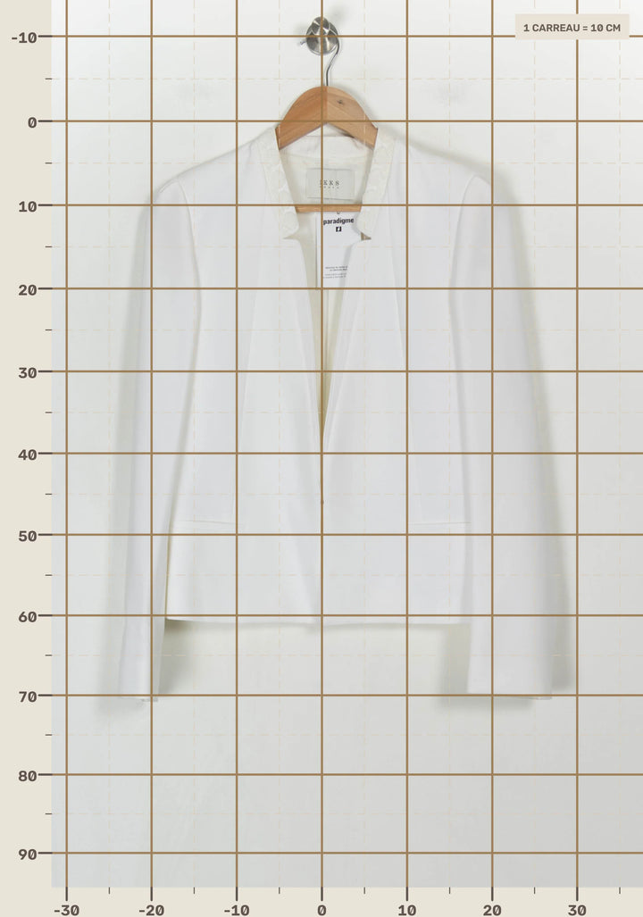 Veste Blanche - Taille M/38 de la marque IKKS | PARAD122546 - Vendu par Paradigme - Image 4