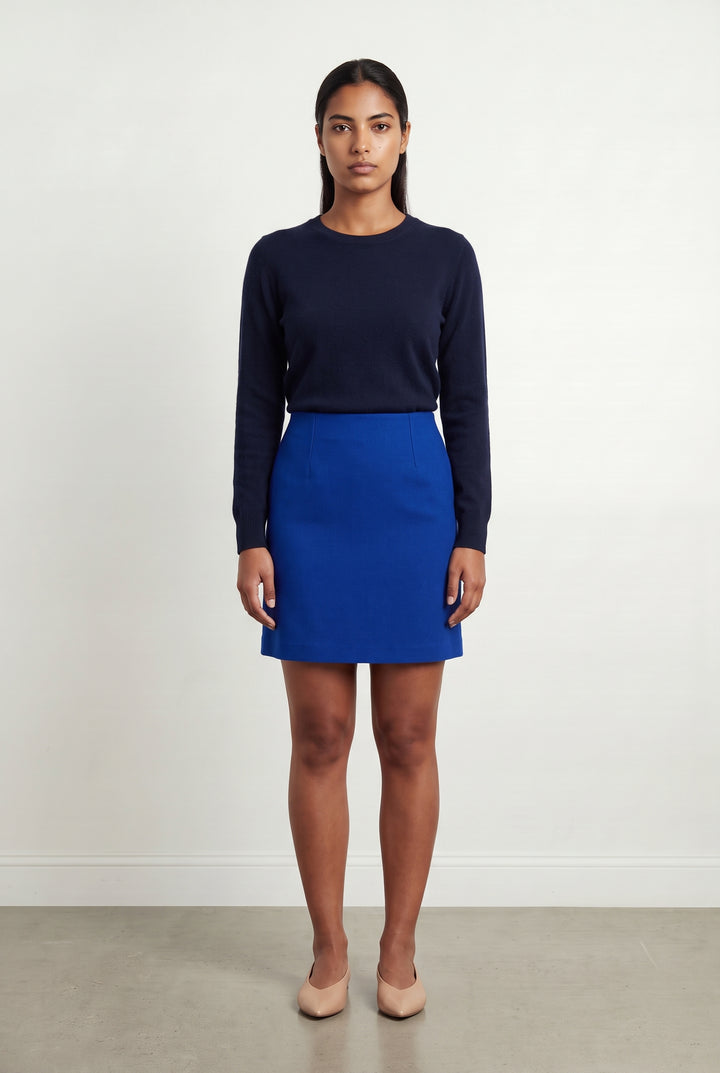 Jupe Droite Bleue - Taille L/40 de la marque Weill | PARAD122547 - Vendu par Paradigme - Image 1