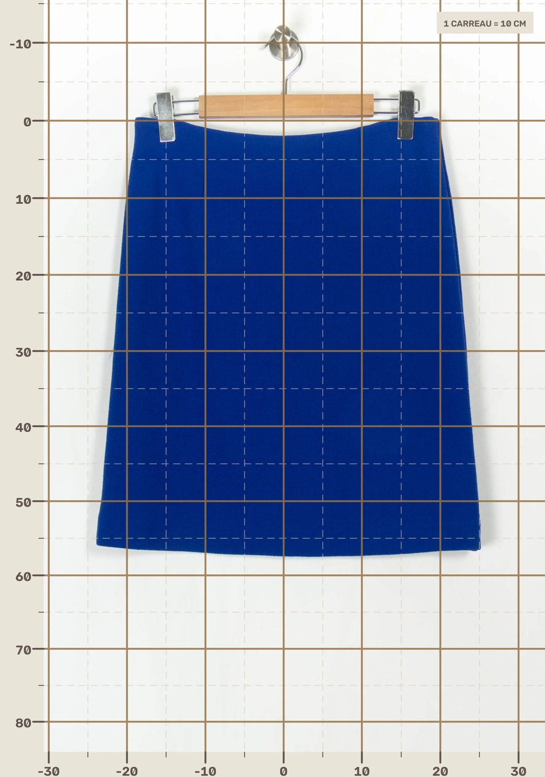 Jupe Droite Bleue - Taille L/40 de la marque Weill | PARAD122547 - Vendu par Paradigme - Image 4