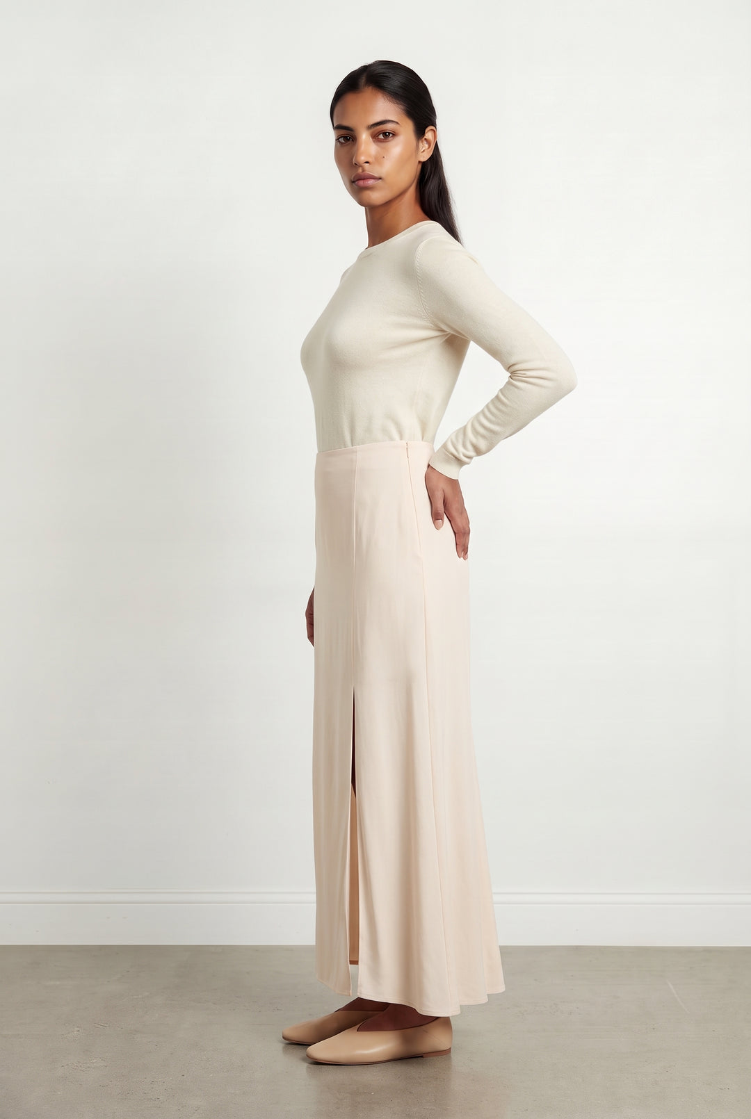 Jupe Longue Beige - Taille L/40 de la marque IRO | PARAD122548 - Vendu par Paradigme - Image 1