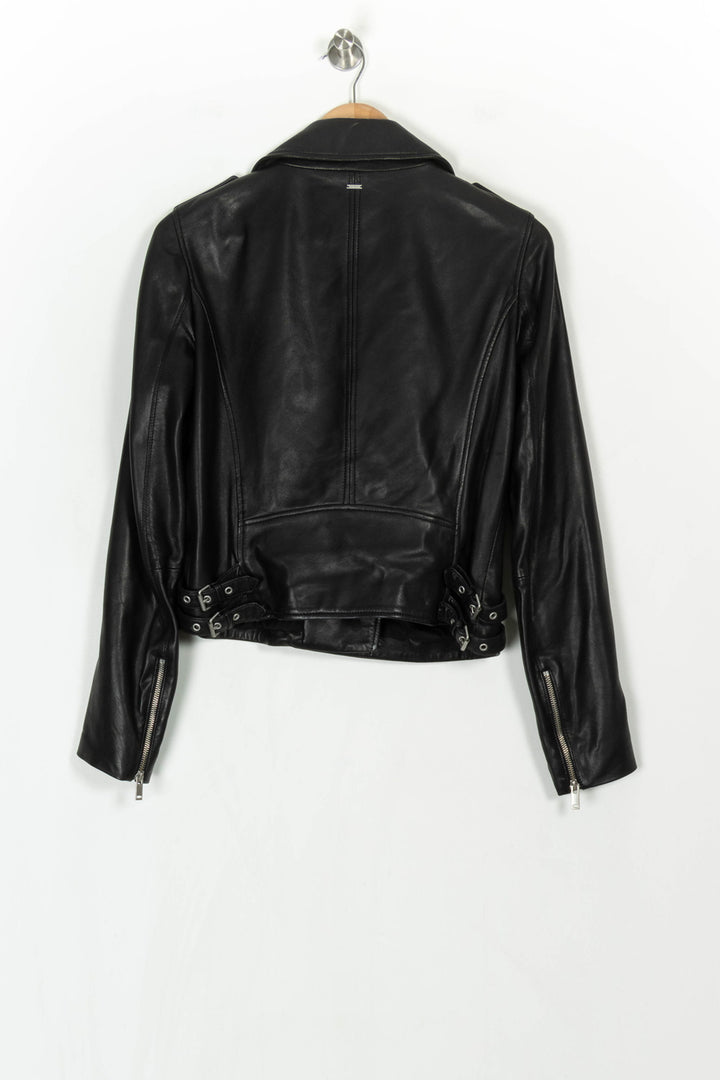 Blouson Motard Noir - Taille M/38 de la marque IKKS | PARAD122550 - Vendu par Paradigme - Image 5