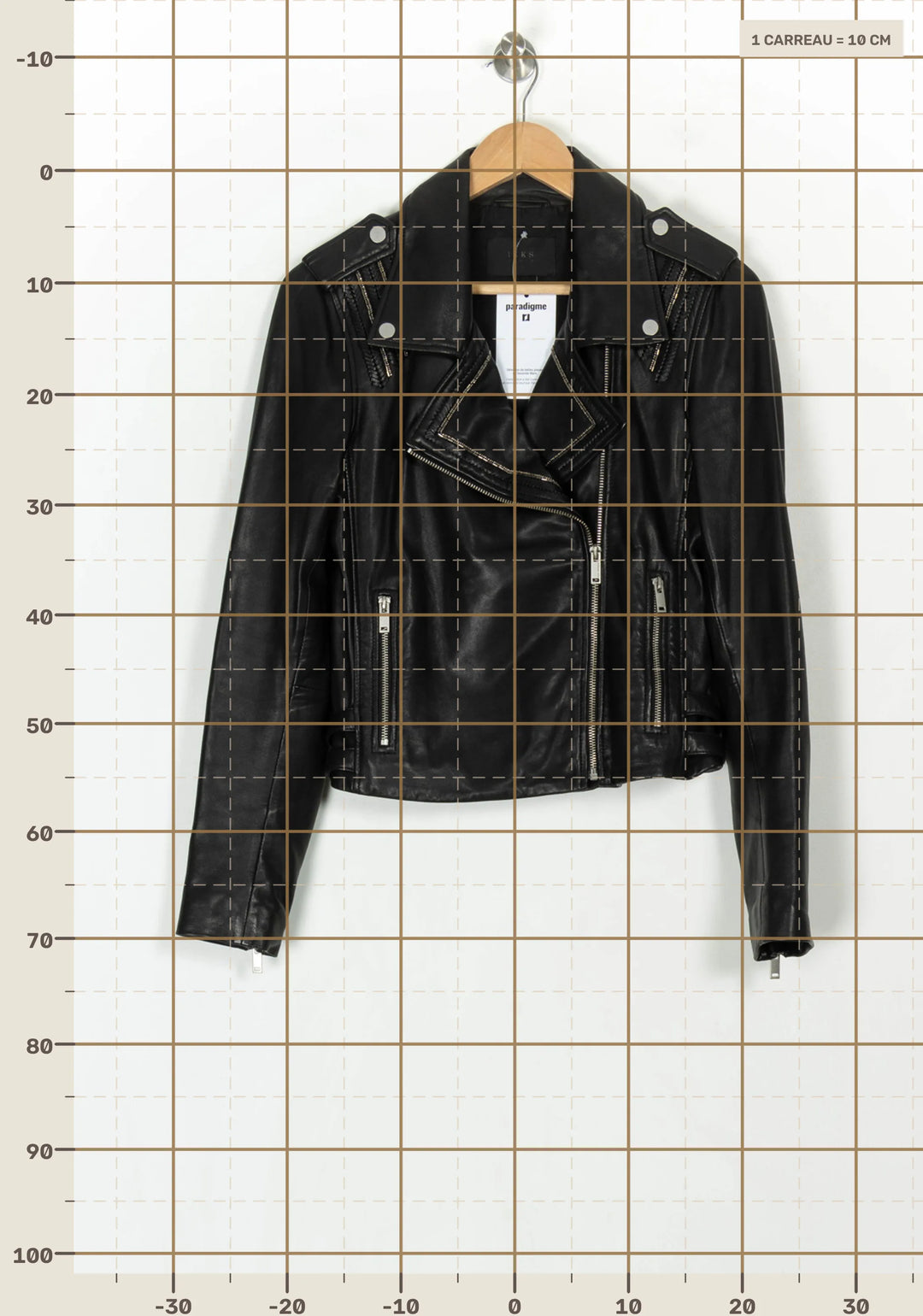 Blouson Motard Noir - Taille M/38 de la marque IKKS | PARAD122550 - Vendu par Paradigme - Image 4