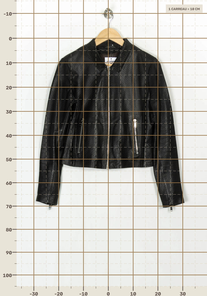 Blouson Noir - Taille M/38 de la marque IKKS | PARAD122554 - Vendu par Paradigme - Image 4