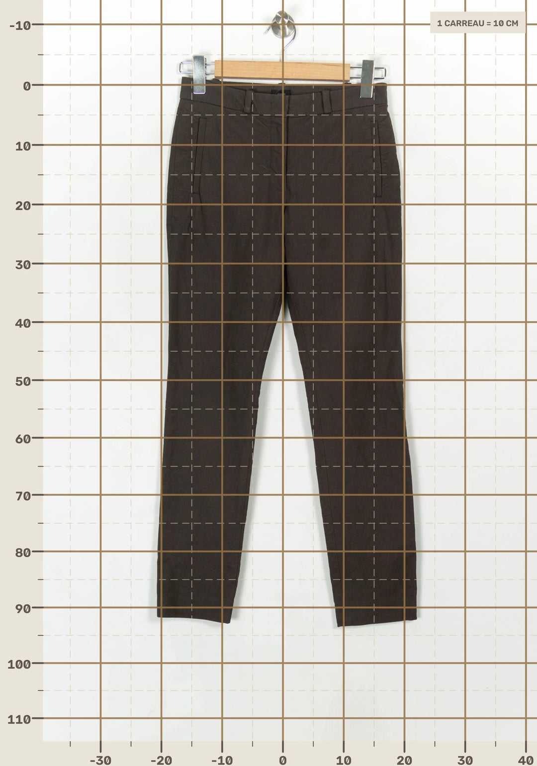 Pantalon Marron - Taille XS/34 de la marque Joseph | PARAD122557 - Vendu par Paradigme - Image 4