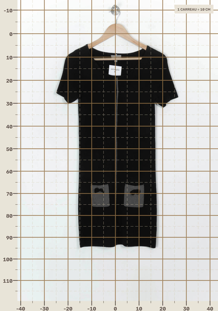 Robe Courte Noire et Grise - Taille S/36 de la marque Marie Sixtine | PARAD122565 - Vendu par Paradigme - Image 4