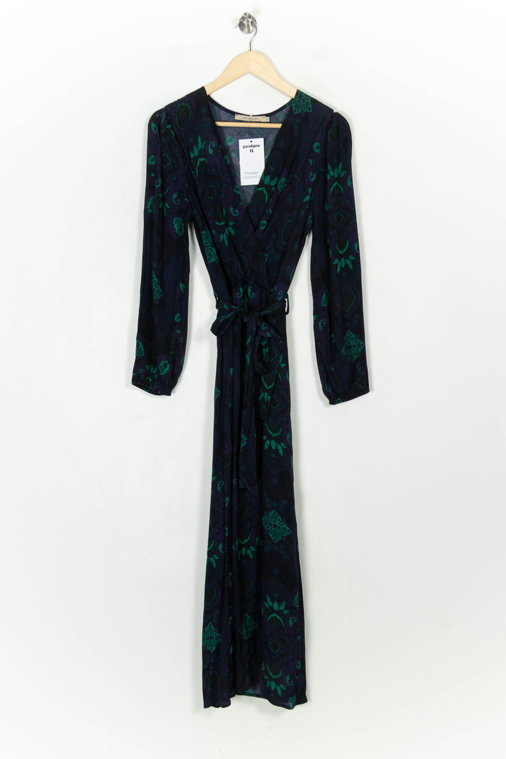 Robe Portefeuille Bleu et Vert - Taille XL/42 de la marque La Fée Maraboutée | PARAD122566 - Vendu par Paradigme - Image 2