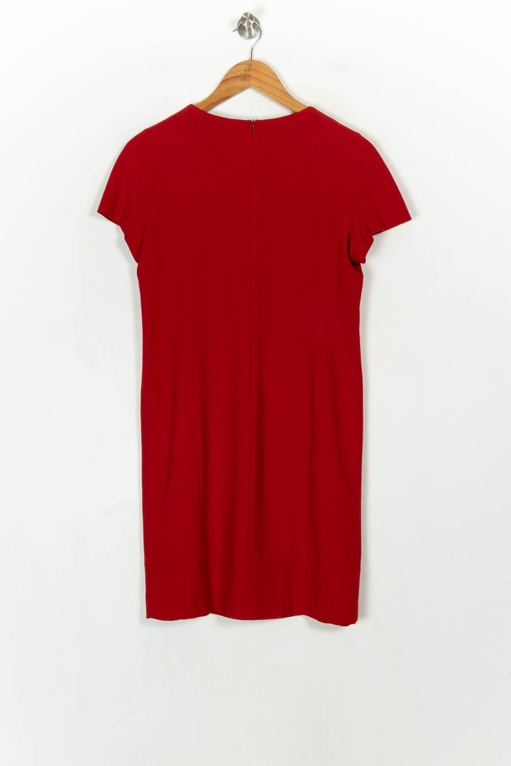 Robe Droite Rouge - Taille S/36 de la marque Caroll | PARAD122568 - Vendu par Paradigme - Image 5