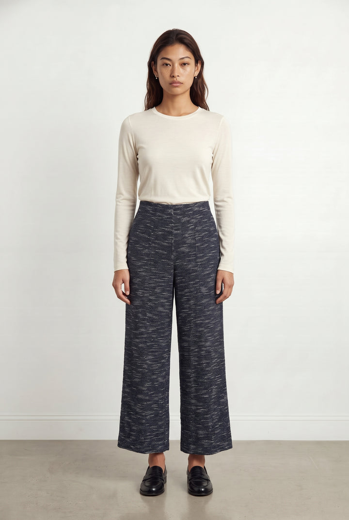 Pantalon Large Bleu et Blanc - Taille S/36 de la marque La Fée Maraboutée | PARAD122571 - Vendu par Paradigme - Image 1