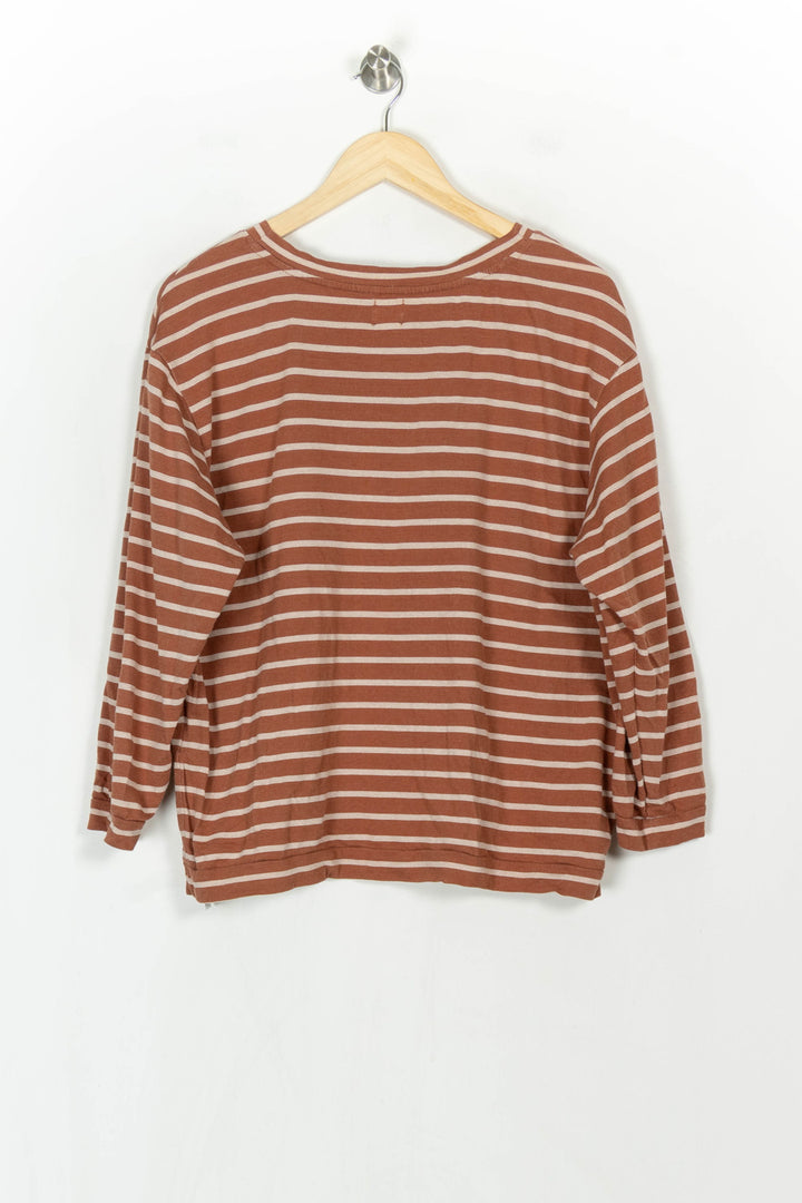 T-shirt Marron et Blanc - Taille L/40 de la marque Des petits hauts | PARAD122572 - Vendu par Paradigme - Image 5