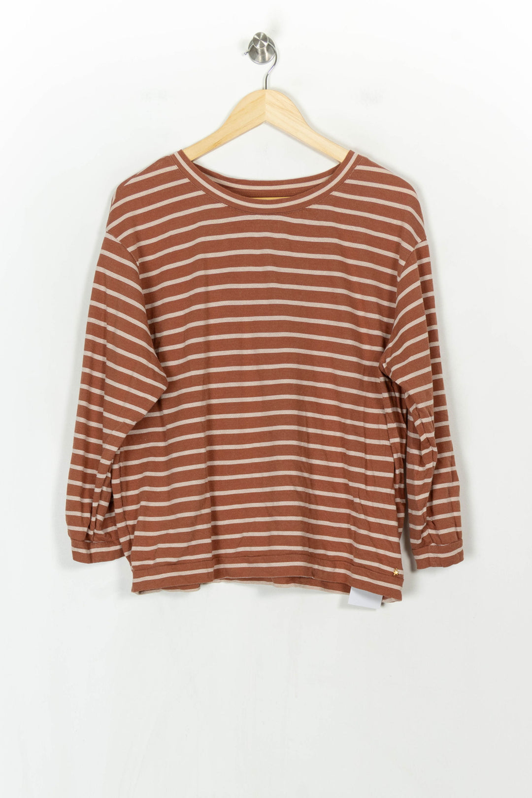 T-shirt Marron et Blanc - Taille L/40 de la marque Des petits hauts | PARAD122572 - Vendu par Paradigme - Image 2
