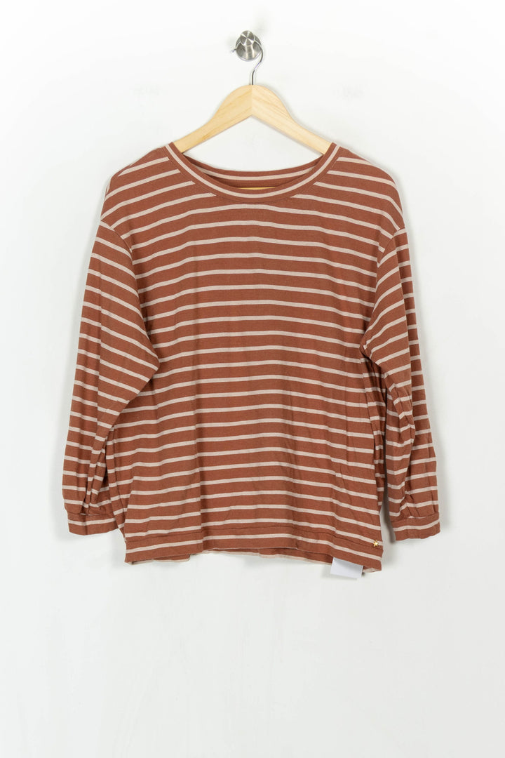 T-shirt Marron et Blanc - Taille L/40 de la marque Des petits hauts | PARAD122572 - Vendu par Paradigme - Image 2